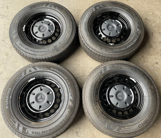 Sold 2023 Mercedes MBZ Sprinter 2500 Factory 16 Steel Wheels Tires Rims OEM black