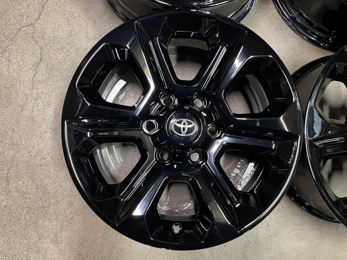 2023 Rare Rims 2023 Toyota 4Runner OEM Wheels Rims 17x7 +15 Gloss Black – Socal Wheels