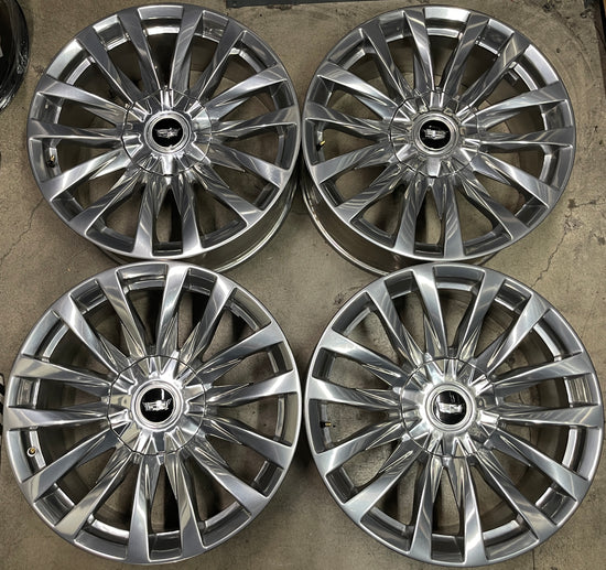 Sold Four 2023 Cadillac Escalade Platinum Factory 22 Wheels OEM Rims 84460119 Polished 4873