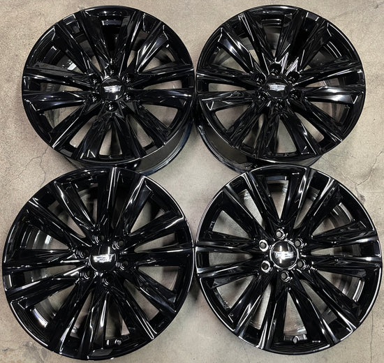 Sold Four 2024 Cadillac Escalade Factory 22 Wheels OEM 4869 Rims 84460120 Gloss Black