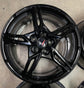 Four 2024 Chevy Corvette C8 factory 19 20 WHEELS OEM 23404163 23404154 Black
