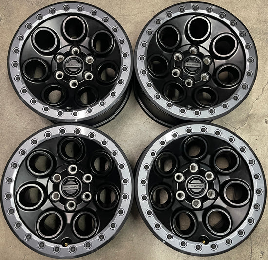 Four 2025 Ford F150 Raptor Factory 17 Wheels OEM Rims Bead Lock Black RL3V1007CB