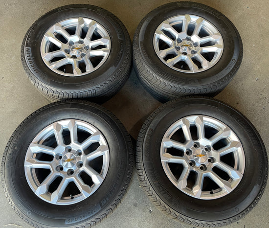 Sold 2025 Chevy Silverado Tahoe Factory 18 Wheels Tires Rims OEM SUB 1500 Michelin