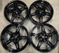 Four 2024 Chevy Corvette C8 factory 19 20 WHEELS OEM 23404163 23404154 Black