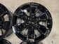 Four 2025 GMC Sierra 1500 Factory 17 Wheels Rims OEM 5908 Gloss Black Silverado