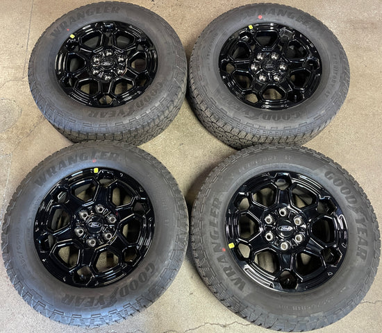 Sold 2025 Ford Ranger Factory 18 Wheels Tires OEM Rims Black N1WZ1007Y Goodyear AT