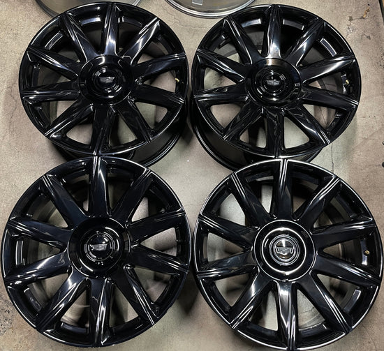Sold Four Cadillac Escalade Platinum Factory 22 Wheels Rims OEM Black 84460121