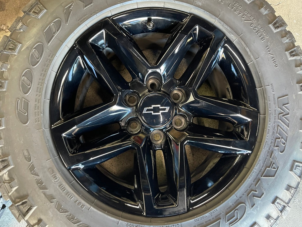 OE Wheels CV34B 18" Gloss Black Rims – Set Of 4, Fits Chevy Suburban Tahoe Silverado Z71 Trail Boss