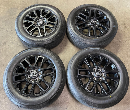 Sold 2025 Toyota Tundra TRD Factory 20 Wheels Tires OEM Rims Black Yokohama 265/60/20