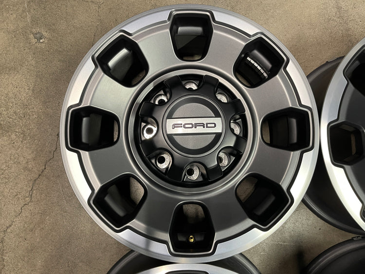 Factory 03 F250 Rims 2026 Ford F250 F350 Tremor Lariat OEM Center Cap 18x8 +40 Black – Socal ...