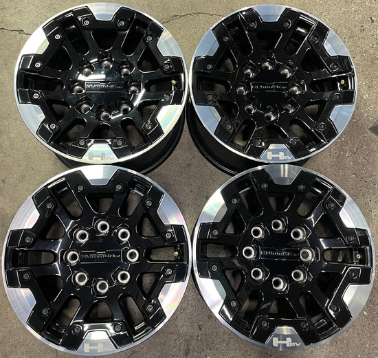 Sold Four 2025 GMC Hummer EV Factory 18 Wheels OEM Rims 84806059 Black 84871281