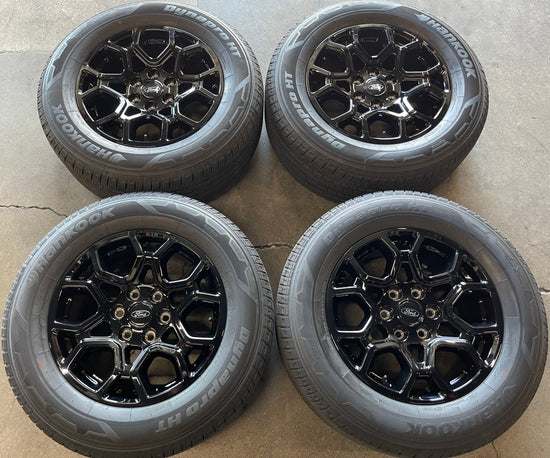 Sold 2025 Ford F150 Factory 18 Wheels Tires OEM 10340 Rims ML341007BA Gloss Black Hankook