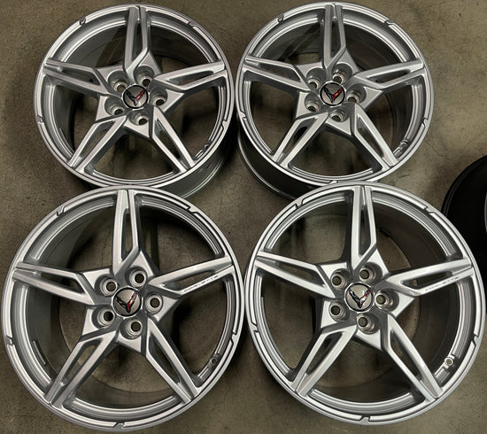 Four 2024 Chevy Corvette C8 factory 19 20 WHEELS OEM 23404163 23404154