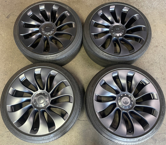 Sold 2024 Tesla Model Y 21 Wheels Tires Rims OEM Uber Turbine Onyx Hankook ION EVO