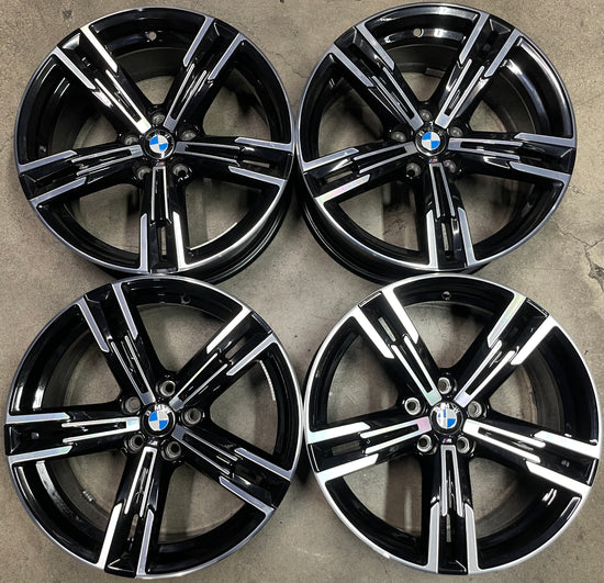 Sold Four 2024 BMW 230i 340i 430i Factory 18 Wheels OEM 86158 Rims 36118746631 Black 5x112