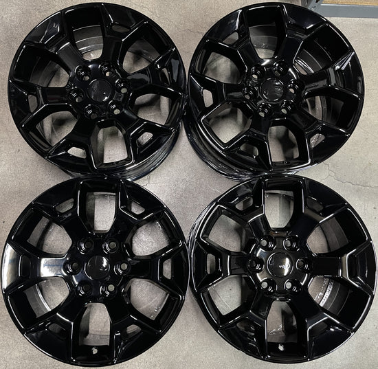 Four 2024 Ford F150 Factory 18 Wheels OEM 10341 RIMS ML341007CA Gloss Black