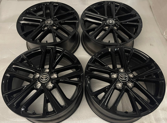 Four 2025 Factory Toyota Camry 18 Wheels OEM black rims 42611-AQ030