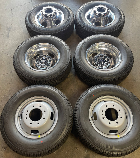 SIX 2025 Ford F350 Dually Forged Factory 17 Wheels Tires OEM Rims 3618 3619 Mich