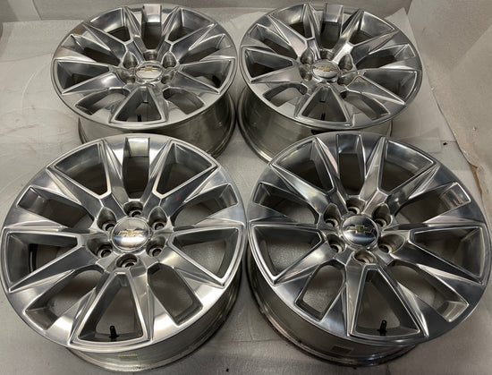 2025 Chevy Silverado LTZ Factory 20 Wheels OEM Rims 5919 Tahoe Suburban Polished