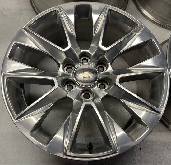 2025 Chevy Silverado LTZ Factory 20 Wheels OEM Rims 5919 Tahoe Suburban Polished