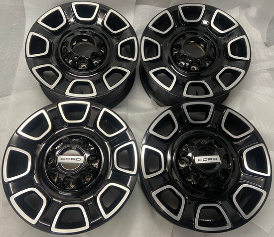 2023-2026 Ford F-250 F-350 OEM 20 Inch Machined Black Wheel Rim Set of 4 | PC3C1007HA RC3C1007HA