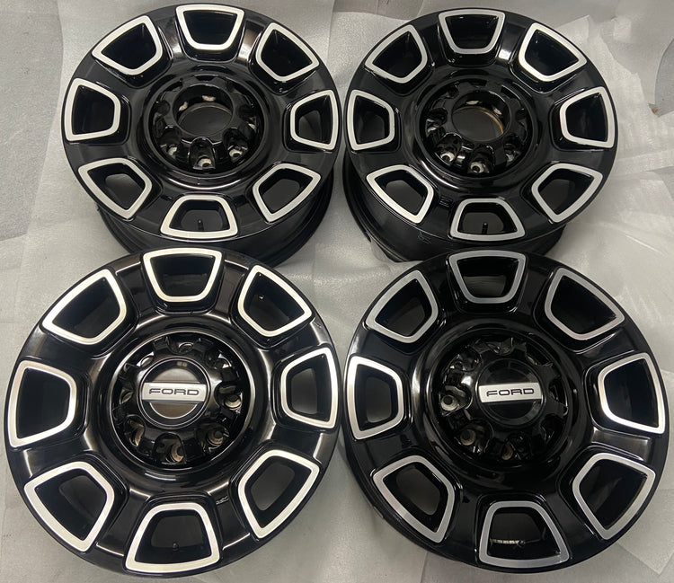 2023-2026 Ford F-250 F-350 OEM 20 Inch Machined Black Wheel Rim Set of 4 | PC3C1007HA RC3C1007HA

