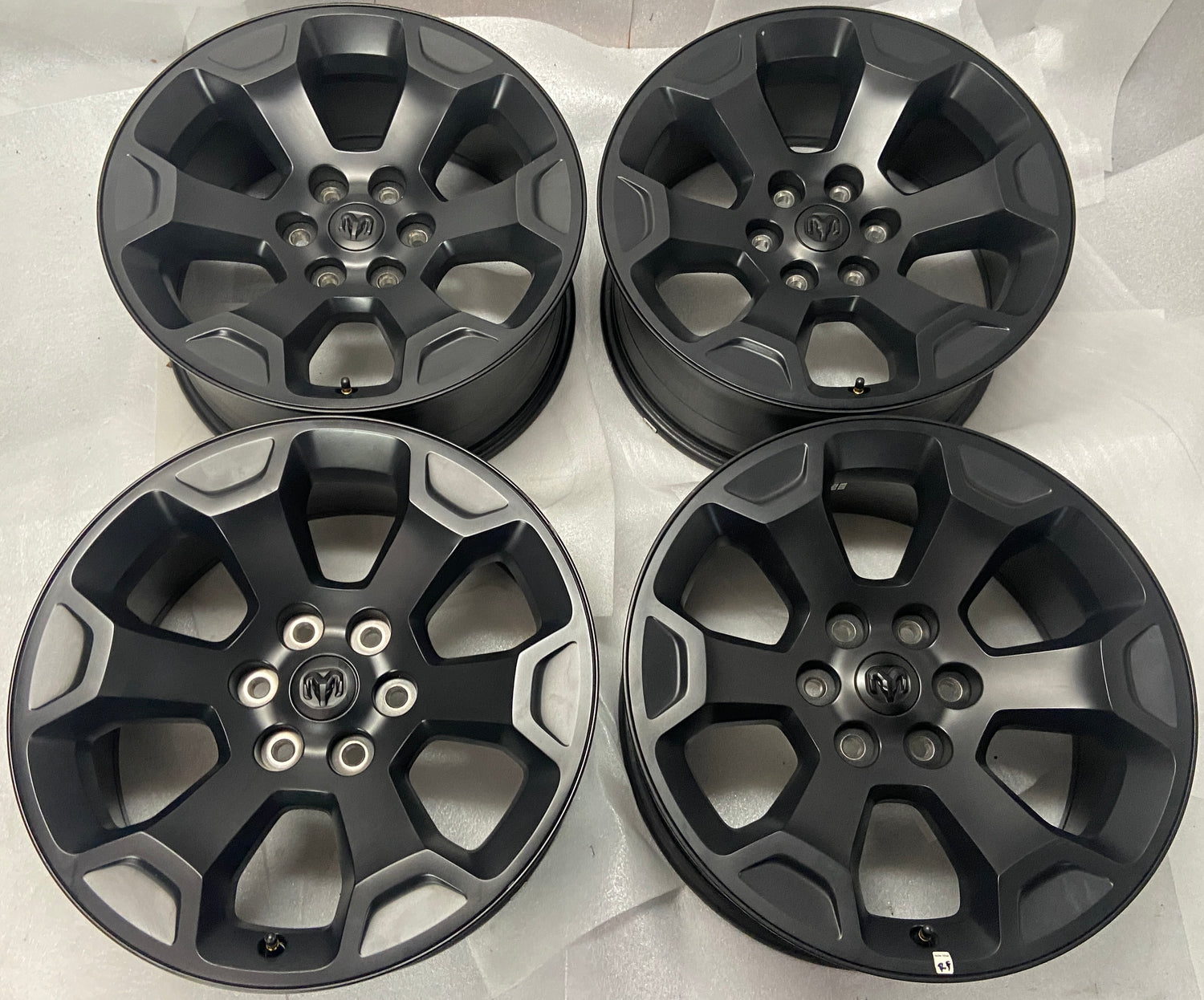2019-2026 Ram 1500 Factory 20 Inch Satin Black Clad OEM Wheel Rim Set of 4 | 5YD56TRMAA 2680
