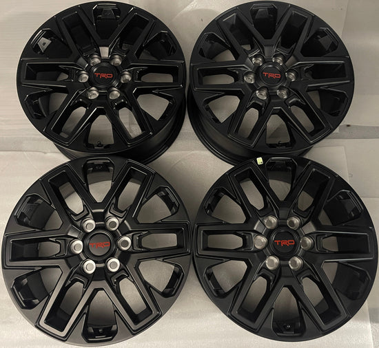 Four 2026 Toyota Tundra TRD Factory 20 Wheels OEM Rims Black PT946-34220 Lug Nuts