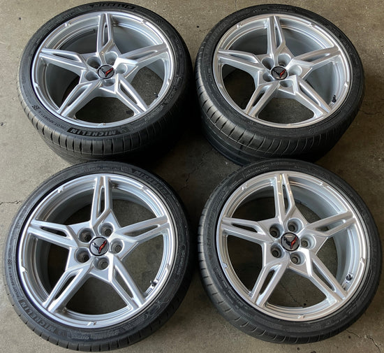 2023 Corvette C8 Factory 19 20 Wheels Tires OEM Rims Michelin Pilot 4S ZP Take Offs
