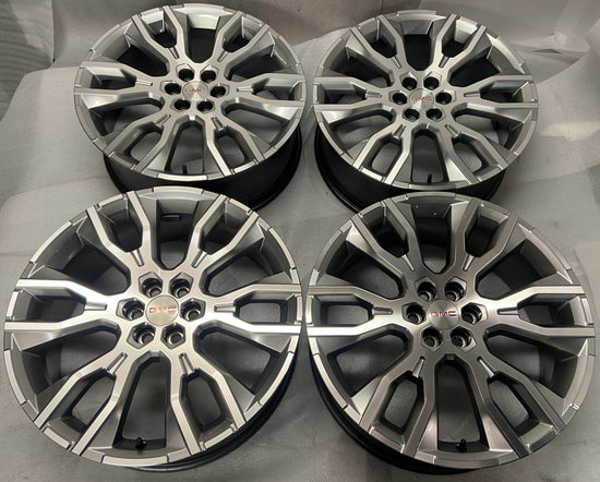 2025-2026 GMC Acadia Factory 22" Machined Face/Silver OEM Wheels Rims Set of 4 | 84883612 | 85153A
