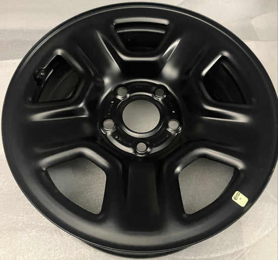 Single Genuine OEM Take-Off Wheel For 2018-2025 Jeep Wrangler 17 Inch Black Steel Rim