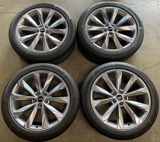 2025 2026 Audi A6 OEM 20 inch Hyper Silver Wheel Rim Tire Set of 4 4K9601025K 4K9601025M 4K9601025L
