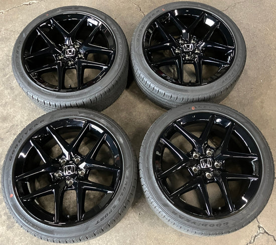 Sold 2025 Honda Civic Factory 18 Wheels Tires OEM 10393 Rims 42700-T20-A71 Gloss Black