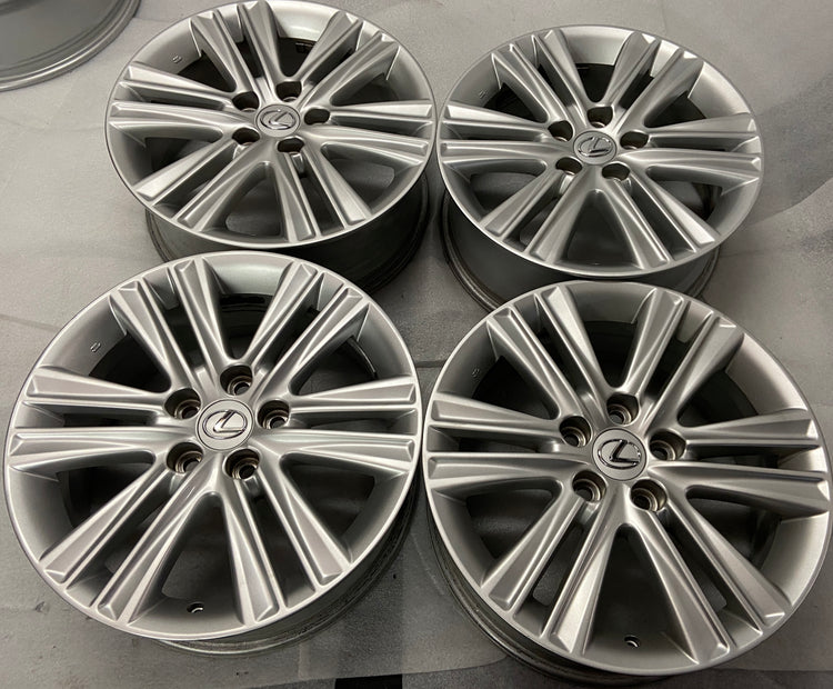 2013-2015 Lexus ES350 OEM 17" Silver Wheel Rim Set of 4 Used
