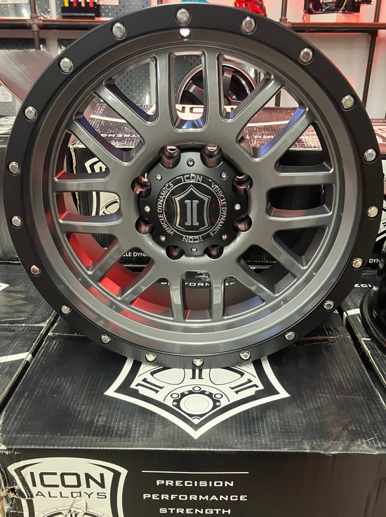 Four NEW Icon Alpha 20 Wheels F250 F350SRW 1220908150GM 20x9 +0 8x170 Gun metal.