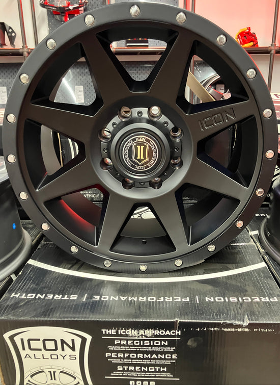 Four NEW Icon Rebound 20 Wheels F250 F350SRW 1820908152SB Black 8x170 +6 20x9