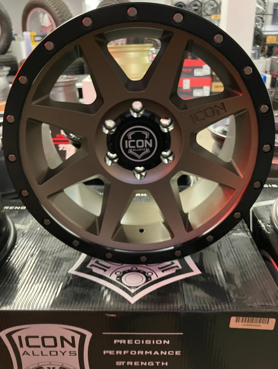 Four ICON Rebound 18 Wheels F150 6x135 1818906352BR Matte Bronze w/ Black 18x9 +6