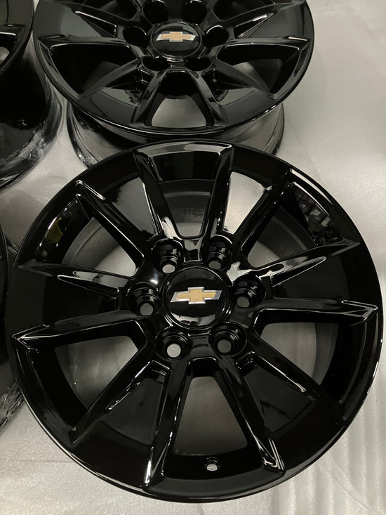 Sold Four 2025 Chevy Silverado Factory 17 Wheels Rims OEM 5908 Tahoe Suburban 1500 Black