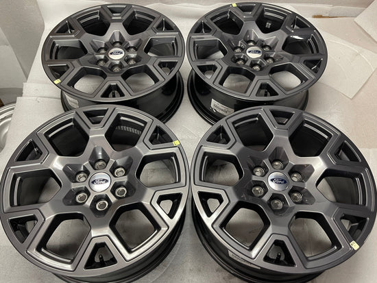 OEM Ford F150 20" Dark Gray Wheel Set — Full Set View