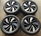 2024-2026 Volkswagen Atlas Factory 20" Black Machined Wheels & Tires Set of 4 OEM Original 3QF601025AC
