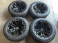 SCA Performance Black Widow 22" Satin Black Wheel & BFG KO2 Tire Set — Full Set View

