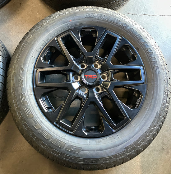 Sold 2025 Toyota Tundra TRD Factory 20 Wheels Tires OEM Rims Black Bridgestone