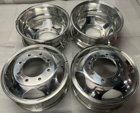 Four 2019 Chevy GMC 3500 OEM Factory 17" Dually Polished Wheels Rims 5519 5520