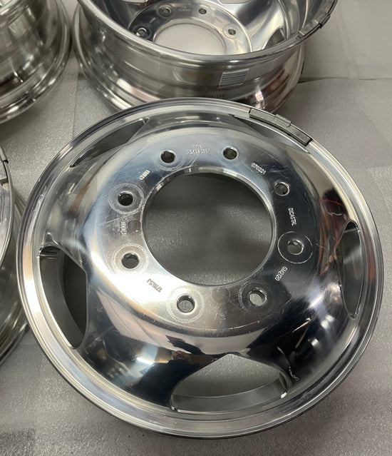 Four 2019 Chevy GMC 3500 OEM Factory 17" Dually Polished Wheels Rims 5519 5520