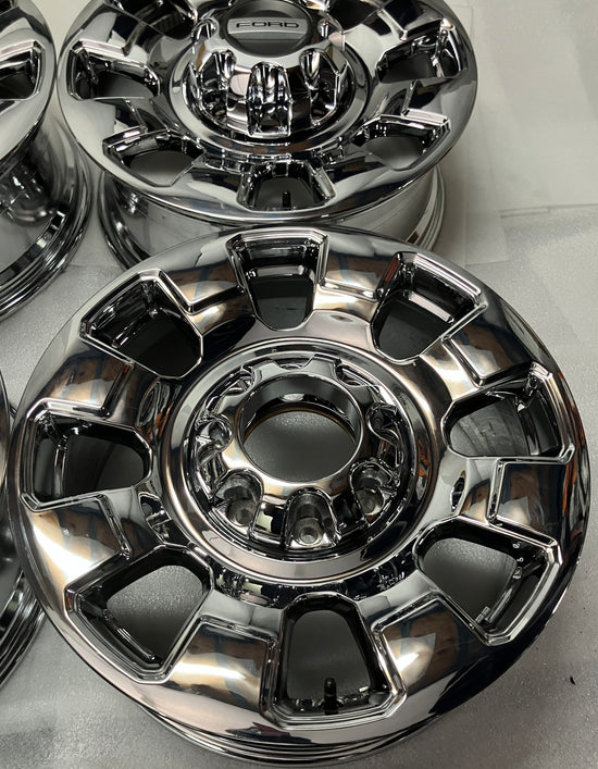Four 2026 Ford F250 OEM Factory PVD Wheels Caps Lugs PC3C-1007-BA 10552