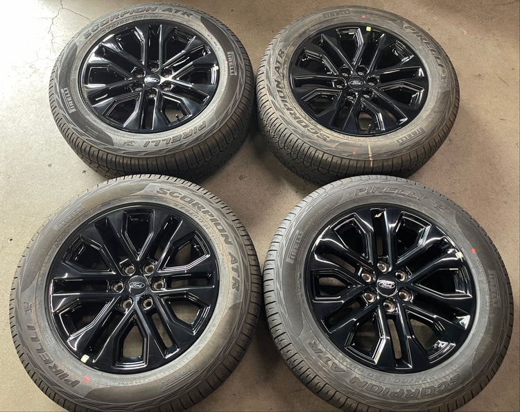 2005-2026 Ford F150 Lariat OEM 20" Gloss Black Wheel/Rim Tire Set of 4 — RL3J1007BA 10619

