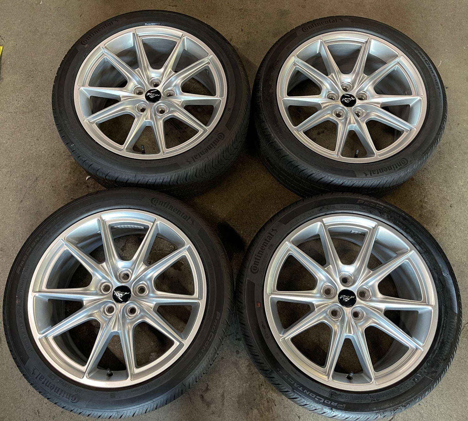 2006-2025 Ford Mustang GT OEM 19" Silver Wheel/Rim Tire Set of 4 — PR3C1007CA 10597
