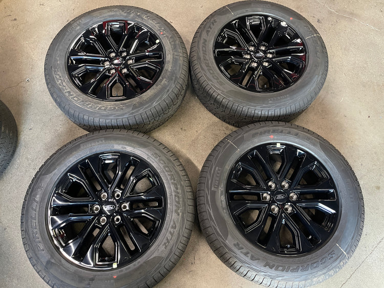2005-2026 Ford F150 Lariat OEM 20 Gloss Black Wheel Rim Tire Set of 4 RL3J1007BA 10619
