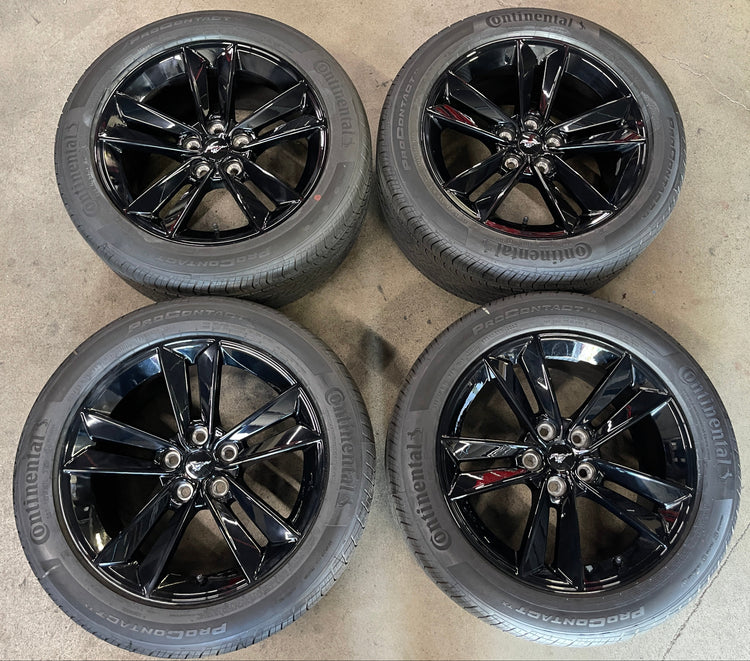 2024-2026 Ford Mustang GT OEM 18 Gloss Black Wheel Rim Tire Set of 4 PR3C1007BA 10593
