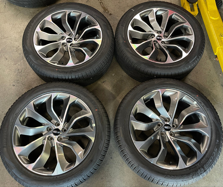 2020-2026 Lincoln Aviator OEM 21" Machined Gray Wheel/Rim Tire Set of 4 275/45R21 Pirelli Scorpion Zero | LC5Z-1007-D 10239
